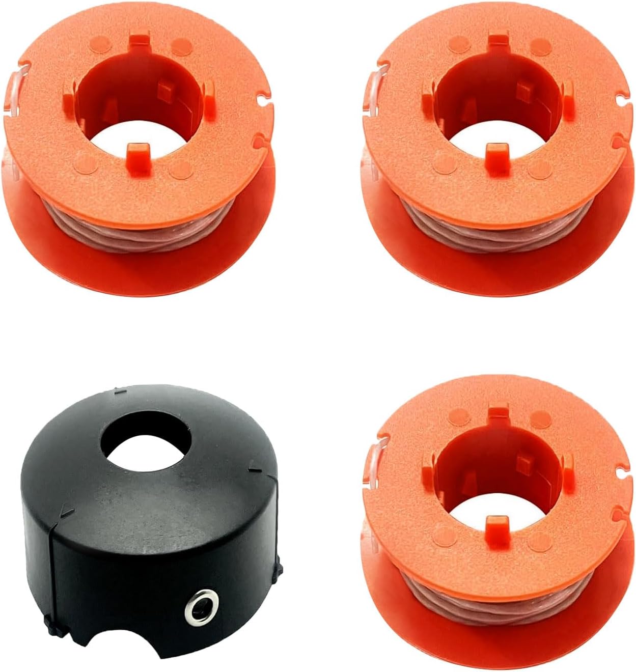 3 Ersatz-Fadenspulen für Bosch ART 23/26/30 Combitrim 23/26 Easytrim Trimmer, für Bosch Einzelfadenspule F016800175, mit 1 für Bosch Spulenabdeckung