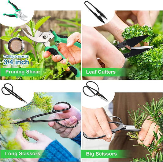 Bonsai Tool Set - 24-Piece Bonsai Tree Kit, Tools for Beginners, Bonsai Tool Set, Bonsai Starter Trimming Care Kit, Gifts for Women and Men, Garden Tools
