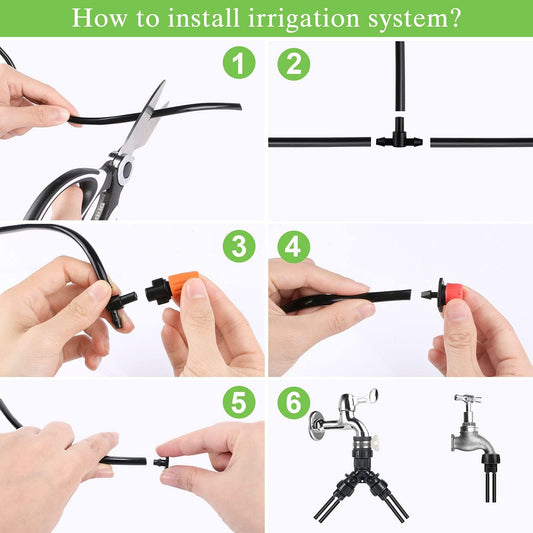 Garden irrigation system, 30 m drip irrigation set, plant drip irrigation nozzle set